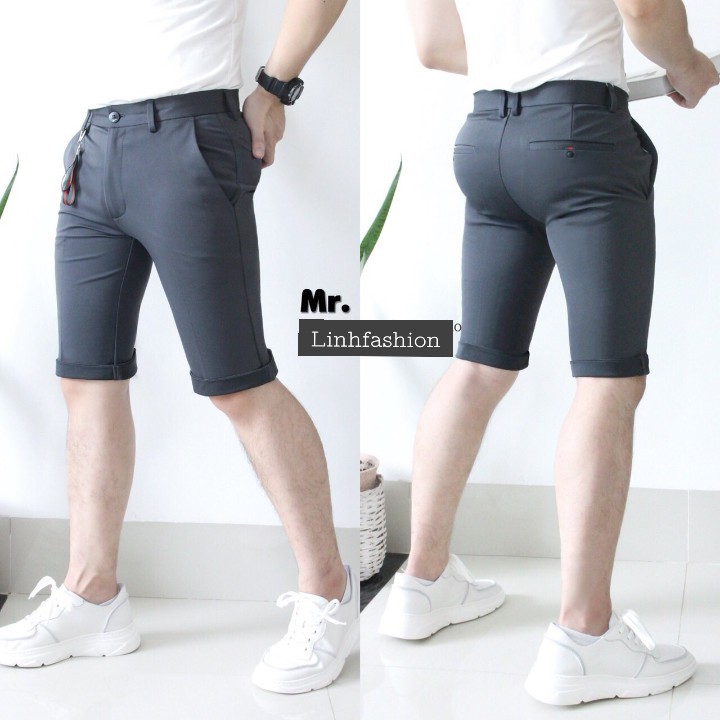 6 MÀU - QUẦN ÂU SHORT TÂY ÂU NAM CAO CẤP VÃI CÓ GIÃN SHORT NGỐ NAM