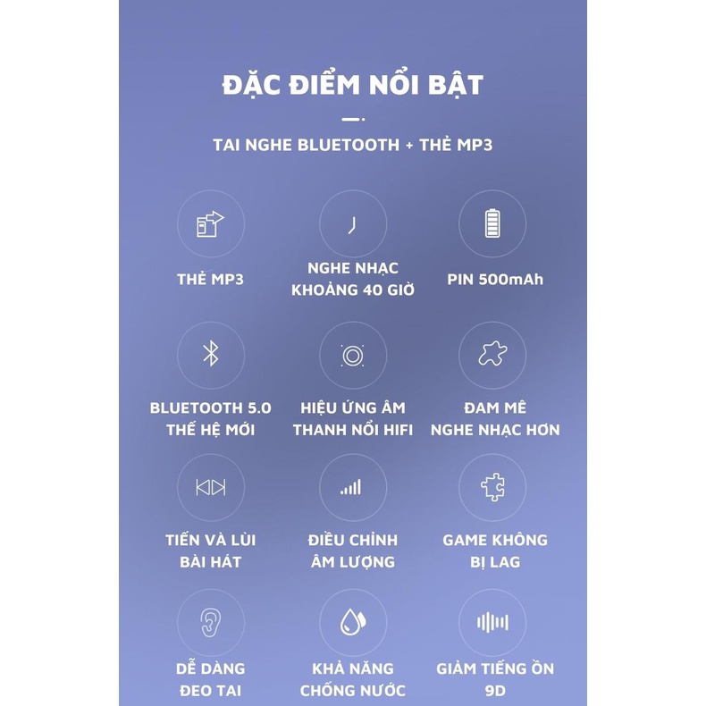 Tai nghe Bluetooth không dây K31 | Tai nghe thể thao, tai nghe treo tai đeo cổ, pin siêu tốt, chống nước