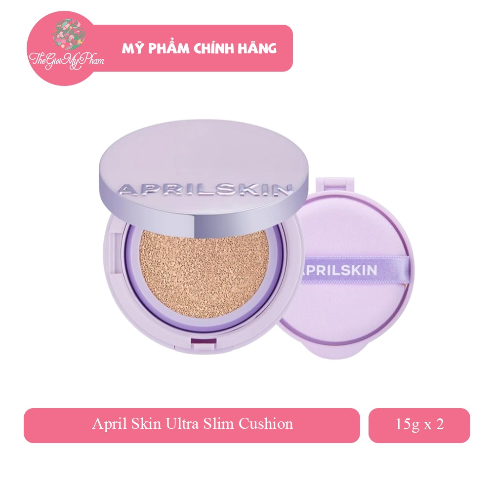 Phấn Nước April Skin Ultra Slim SPF50+ PA+++ Cushion (15gx2)