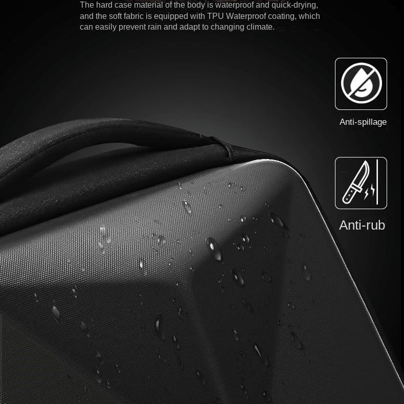 Ba Lô Vỏ Cứng Cỡ Lớn Chống Trộm Đựng Máy Tính 17 Inch Cho Nam