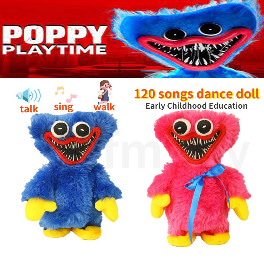【Trong kho】Huggy Wuggy Đồ Chơi Cây Xương Rồng Nhảy Múa, Phát Nhạc Vui Nhộn /120 bài hát + đi bộ + nói chuyện/Móc khóa Huggy Wuggy 20cm