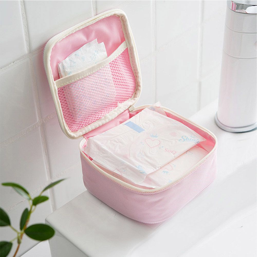 Túi đựng mỹ phẩm 1 ngăn có khóa kéo sức chứa lớn tiện dụng cho nữ