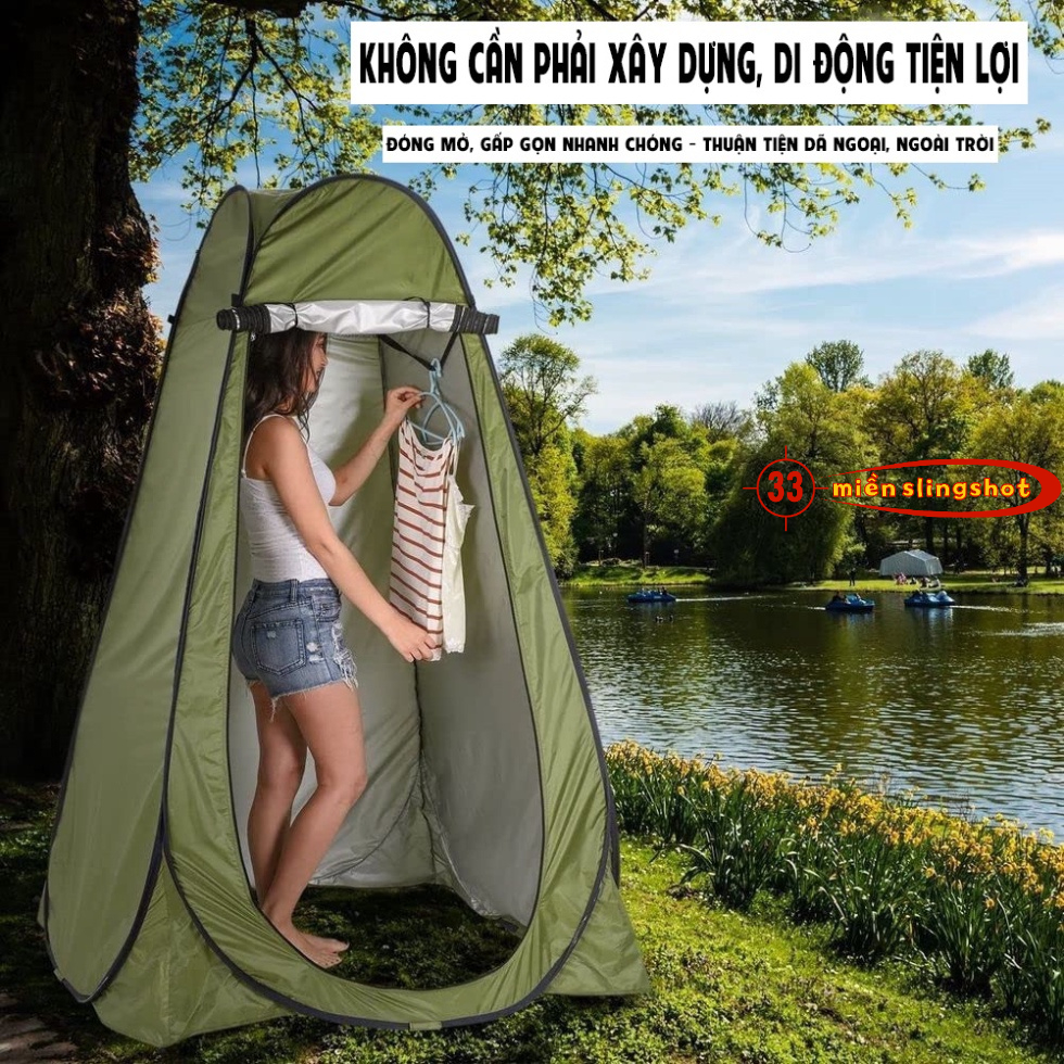 Lều thay đồ cắm trại tự bung, lều vệ sinh dã ngoại kín đáo bền đẹp dùng cho du lịch dã ngoại cắm trại tiện lợi - DCP15