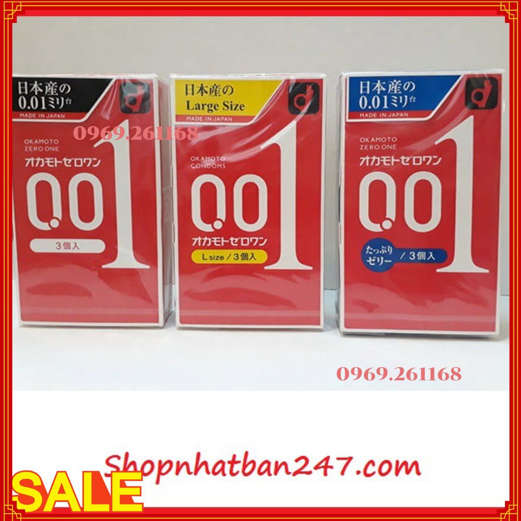 Bao Cao Su Mỏng Nhất Thế Giới Okamoto 0.01 Nhật Bản - 100% Authentic