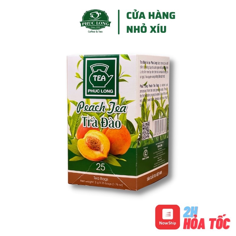 Trà Đào Túi Lọc Phúc Long 2g x 25 gói Date mới