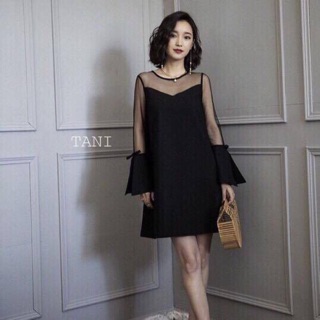 Đầm suông phối lưới Tani