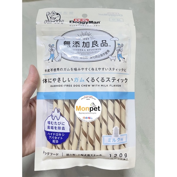 Xương que gặm hương sữa cho chó - Doggyman (gói 120g)