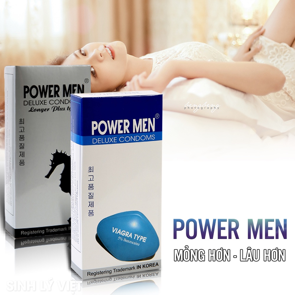 [Combo 2 Hôp] Bao Cao Su Power Men Cá Ngựa Siêu Kéo Dài Thời Gian &amp; Bcs Siêu Mỏng (Hộp 12c)