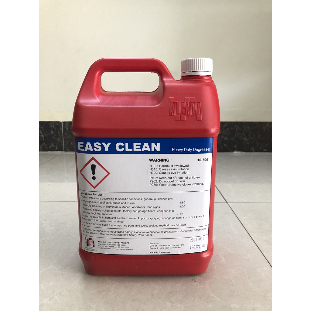 HÓA CHẤT EASY CLEAN TẨY DẦU MỠ TRÊN SÀN THÔNG THƯỜNG, SÀN CÔNG NGHIỆP