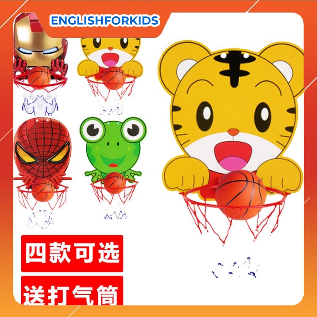 GC bóng rổ mini treo tường cho bé 3+ - English For Kid