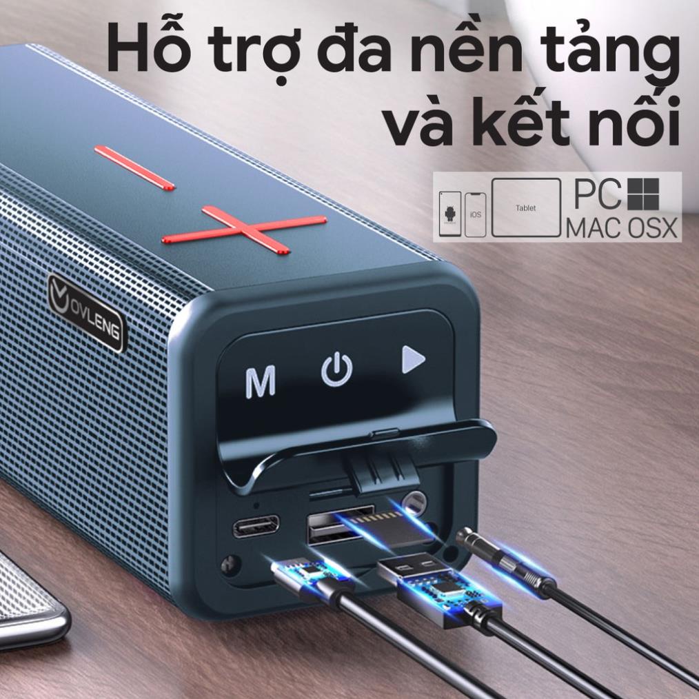 Loa Bluetooth OVLENG V13|Loa nghe nhạc âm thanh siêu trầm, pin trâu - Loa Bluetooth Mini | BH 6 Tháng