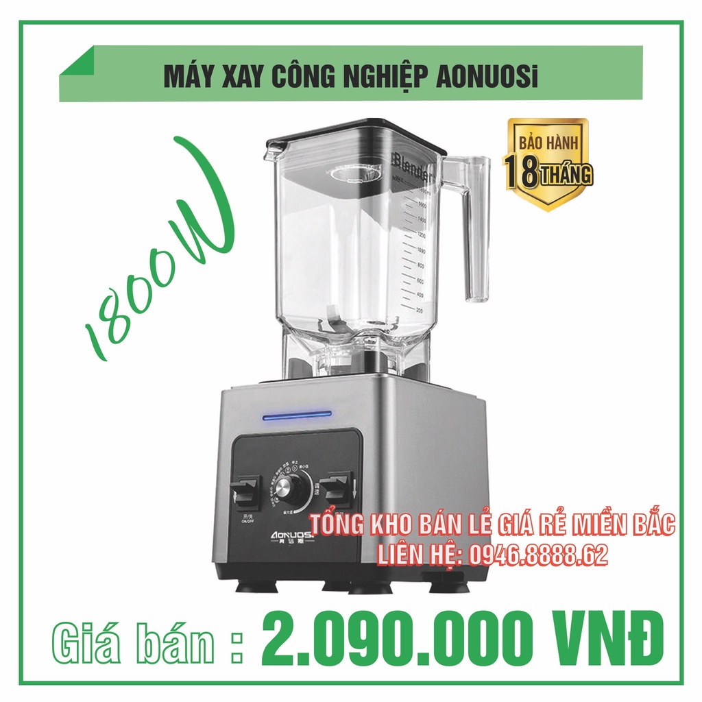 Máy xay sinh tố công nghiệp công suất 1800w chuyên xay đá cho các quán