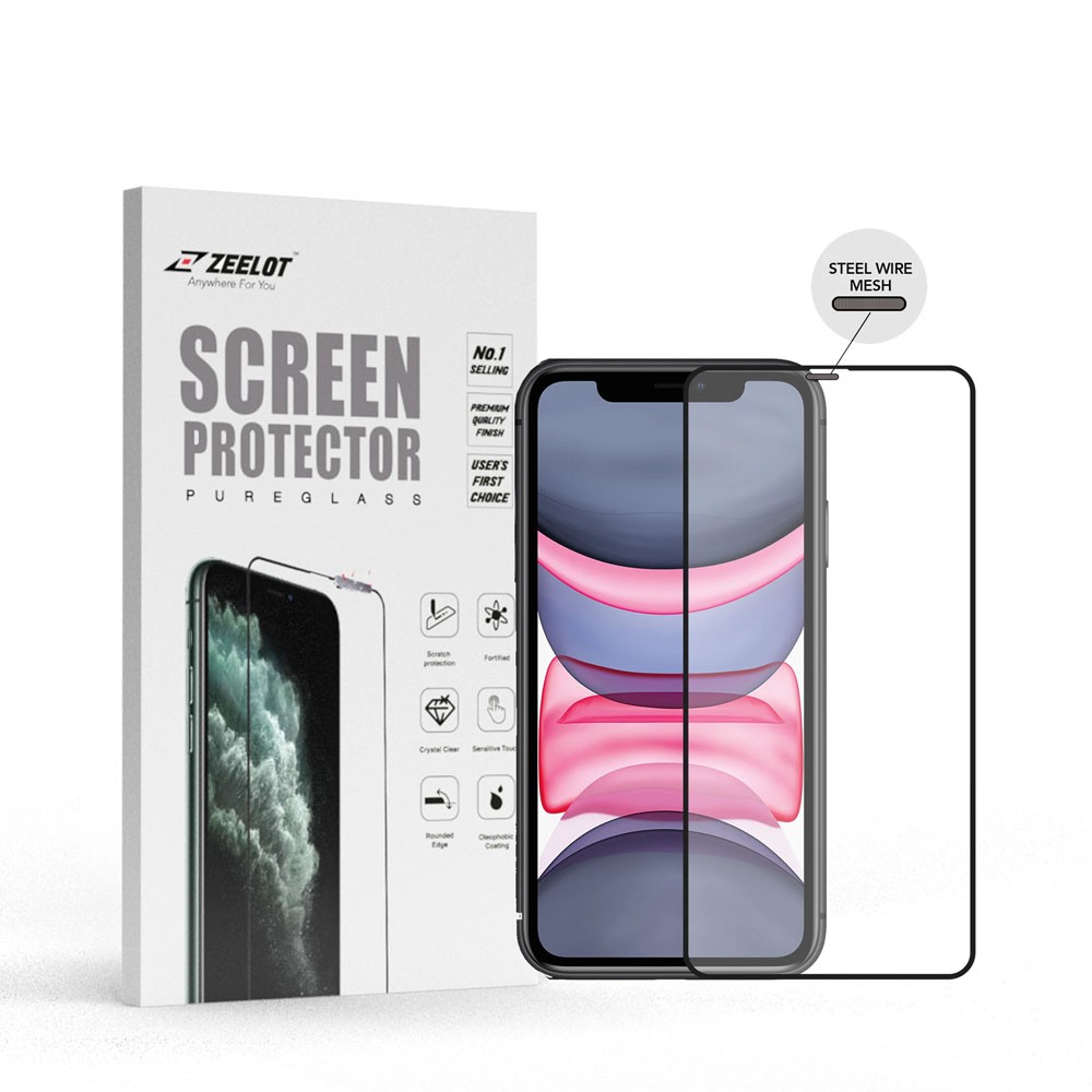 Kính Cường Lực Chống Vân Tay Zeelot Anti-Glare Lưới Thép Chống Bụi Loa iPhone 12/11 Pro Max/11 Pro/11/XS Max/XS /X/XR