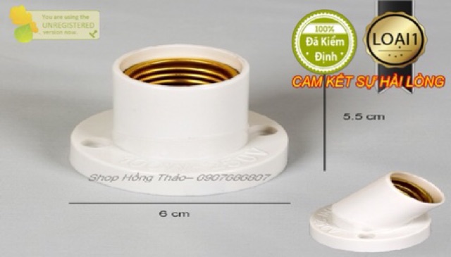 Combo 3 Đuôi đèn xoáy E27 đa năng , đứng và xéo