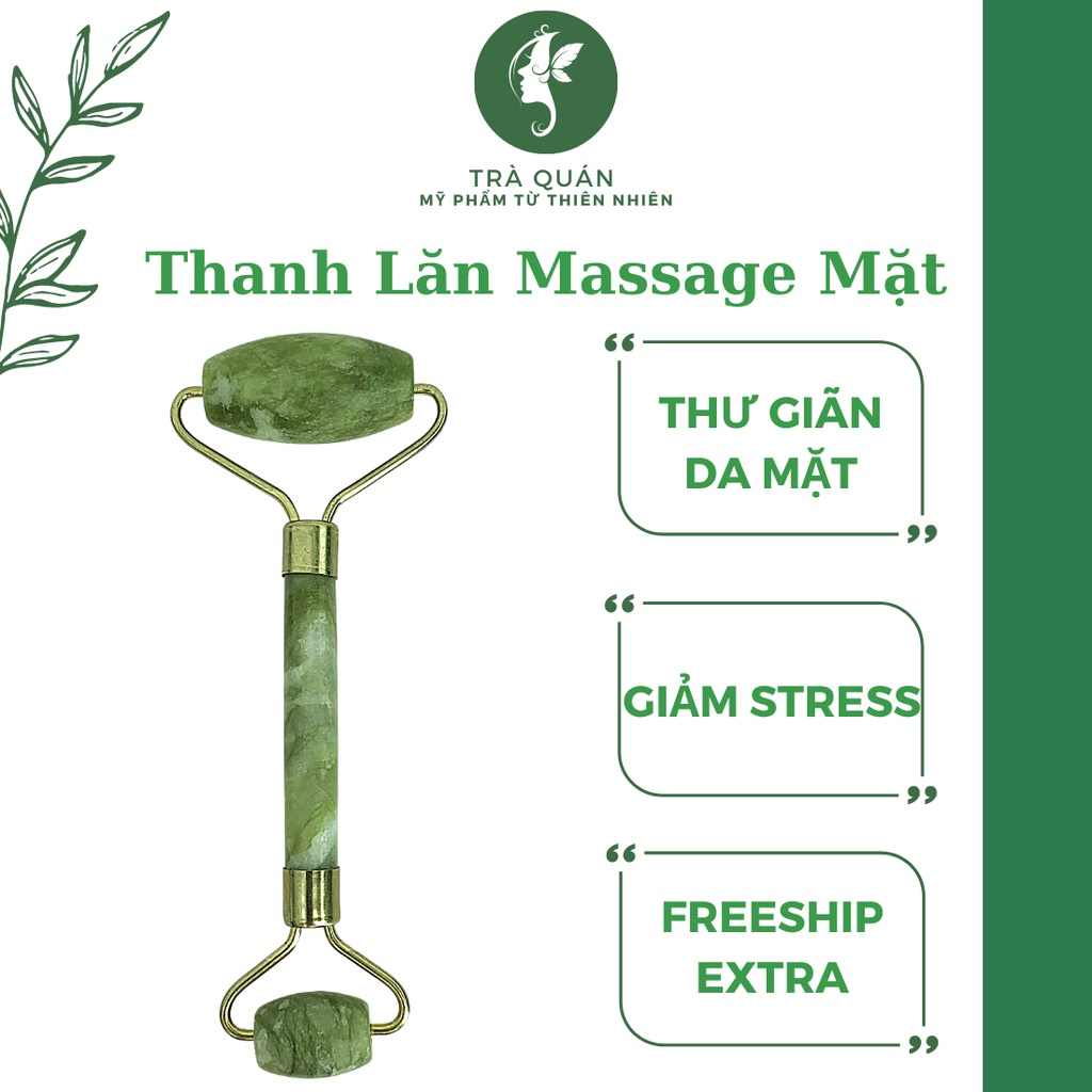 Thanh Lăn Mặt, Cây Lăn Mặt Nâng Cơ Massage Chăm Sóc Da Đá Cẩm Thạch