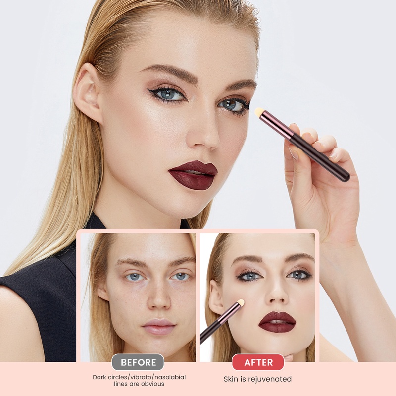 1 Cọ Trang Điểm Tay Cầm Bằng Gỗ Lông Nylon