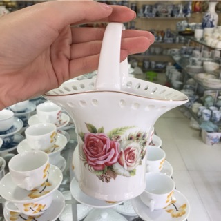 Giỏ đựng thìa, dĩa sứ