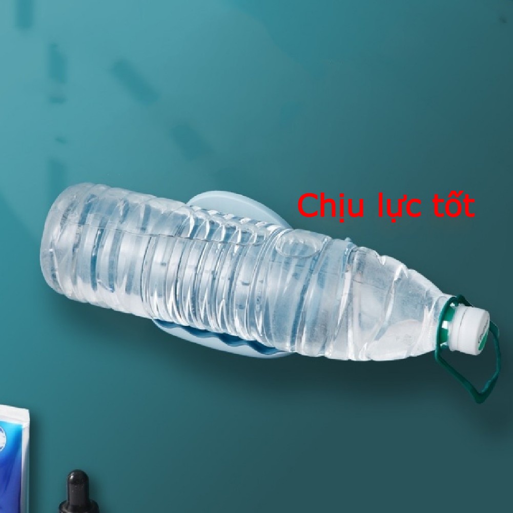 Khay kệ đựng xà phòng xà bông hình cá voi dán tường siêu dính bằng nhựa có lỗ thoát nước chịu lực tốt màu xanh hồng