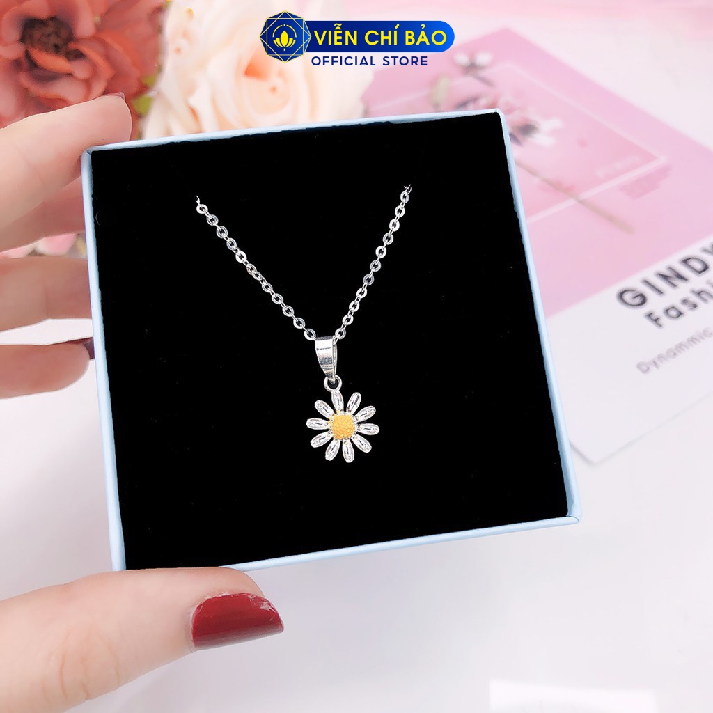 Vòng cổ bạc nữ Cúc họa mi chất liệu bạc 925 thời trang phụ kiện trang sức nữ Viễn Chí Bảo D400753