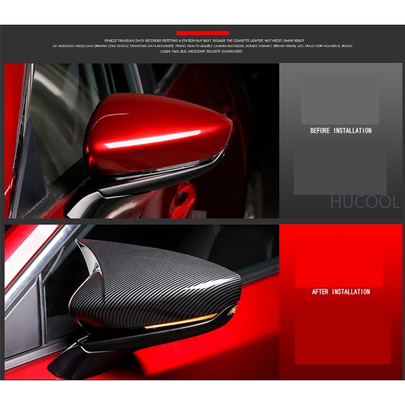 Ốp Gương Chiếu Hậu Phản Quang Bằng Sợi Carbon Cao Cấp Cho Ô Tô Mazda3 Mazda 3 2019 2020 2021
