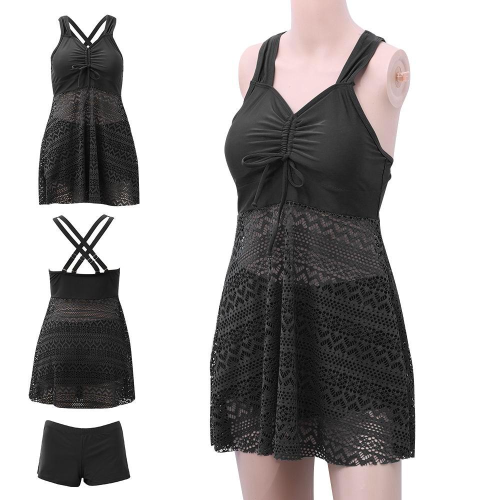 Bộ Đồ Bơi Lưng Cao Màu Sắc Xinh Xắn Cho Nữ