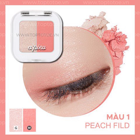 Phấn Mắt 2 Màu A'pieu Mineral Mono Shadow (Dual) 1g*2