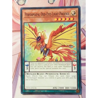 Thẻ bài yugioh: performapal odd-eyes light phoenix ledd-enc06