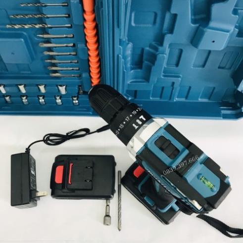 Máy khoan Makita 36V 3 Chức Năng, 24 Phụ kiện, khoan tường bắn vít - Hàng Loại 1 lõi đồng không chổi than .Hàng Cao Cấp