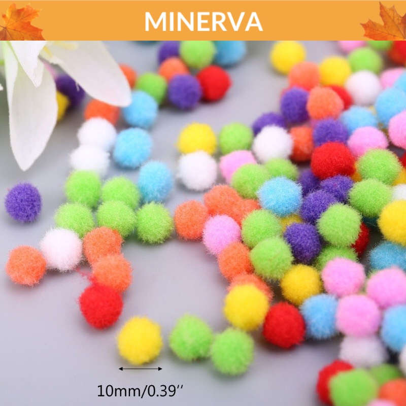 100 quả pom pom , quả cầu lông xù dùng làm đồ thủ công DIY