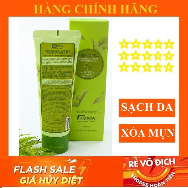 Tẩy da chết trà xanh Benew Green Tea Peeling Gel GP95