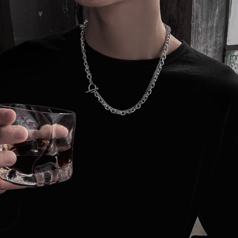 Vòng cổ thép titan phong cách hip hop cá tính cho nam