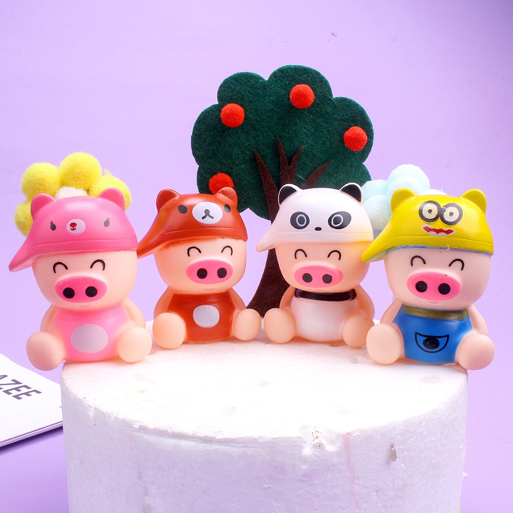 con vật trang trí bánh sinh nhật [FREESHIP] heo con dễ thượng