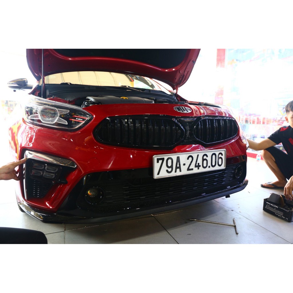 Kia cerato - Mặt ca lăng độ kiểu BMW cho Kia Cerato 2019, Nhựa ABS đen cao cấp