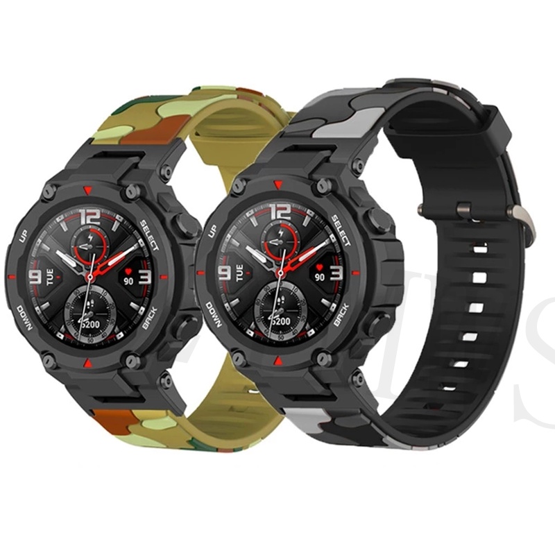 Dây Đeo Silicon Họa Tiết Rằn Ri Cho Đồng Hồ Thông Minh Xiaomi Huami Amazfit T-Rex Pro / 2 T-Rex 2