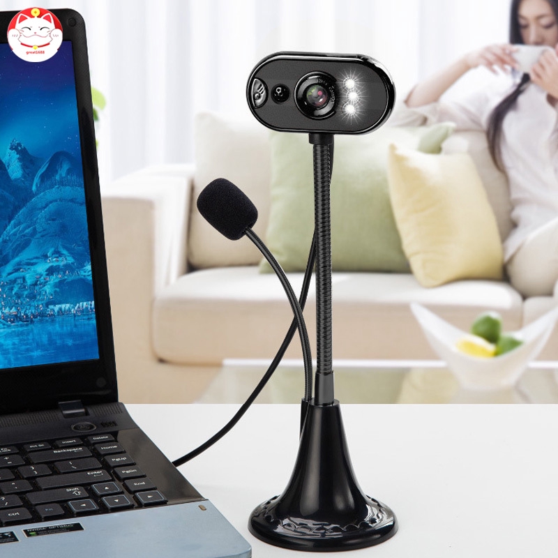 Webcam HD siêu nét tích hợp micro tiện lợi cho học trực tuyến