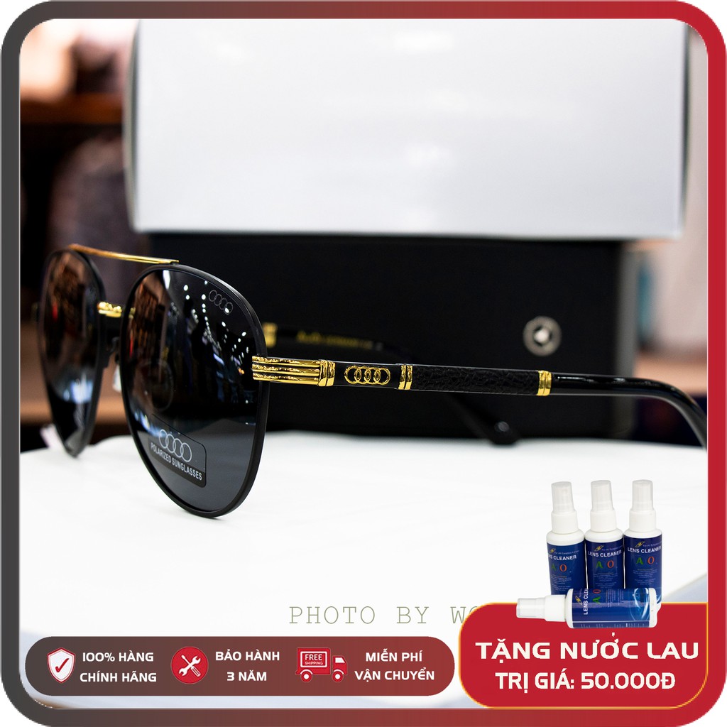 Kính mát nam cao cấp Audi AD1102 full box, bảo hành 12 tháng, tròng Polarized cường lực, chống chói