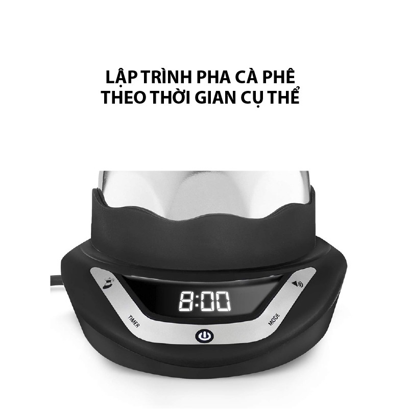 Máy pha cafe Bialetti chạy điện hẹn giờ Moka Timer 6 cup 6TZ 2015 - 0006093