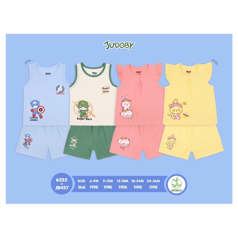 Bộ ba lỗ - sát nách Judoby - Dokma  JB457