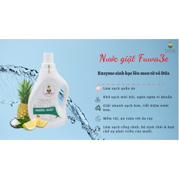 Nước Giặt Hữu Cơ FUWA3E  Eco-Enzyme 100ml Chiết Xuất Từ Dứa An Toàn Cho Da Bảo Vệ Trẻ Em Tốt Cho Sức Khỏe Môi Trường