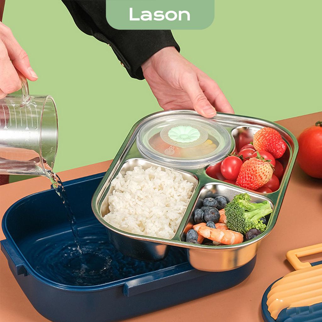 Hộp cơm inox Lason Wavie 1600ml, cà men đựng cơm trưa HC-IN01