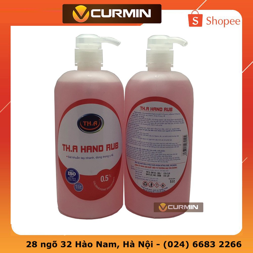 (Chính hãng) Dung dịch sát khuẩn tay khô, nhanh TH.A Hand Rub (THA) 500ml