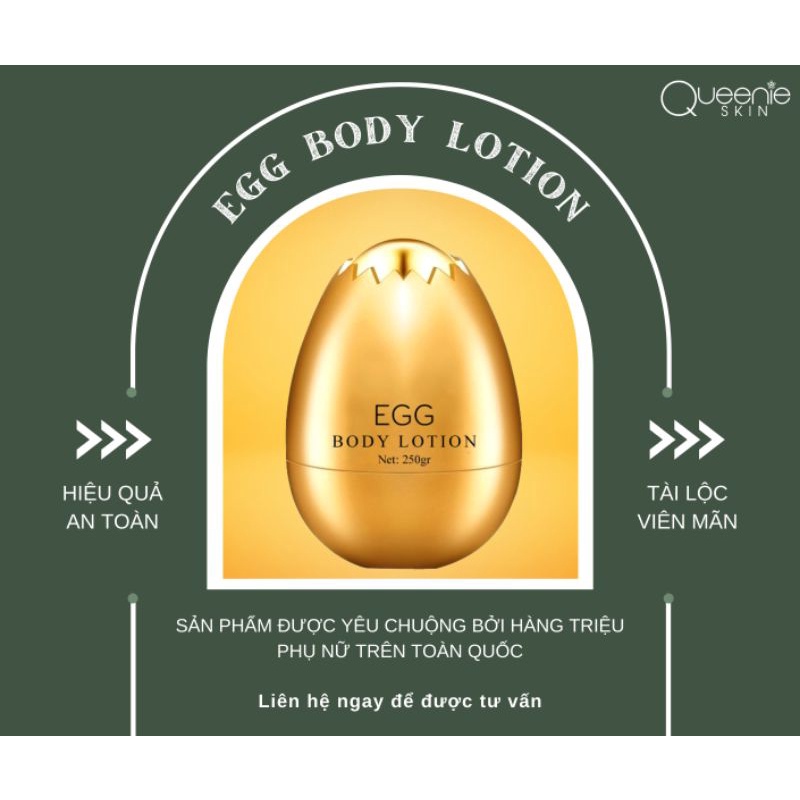 BODY TRỨNG VÀNG Dưỡng da  Căng Trắng QUEENIE SKIN( tặng 1 gói tắm  trắng) | BigBuy360 - bigbuy360.vn