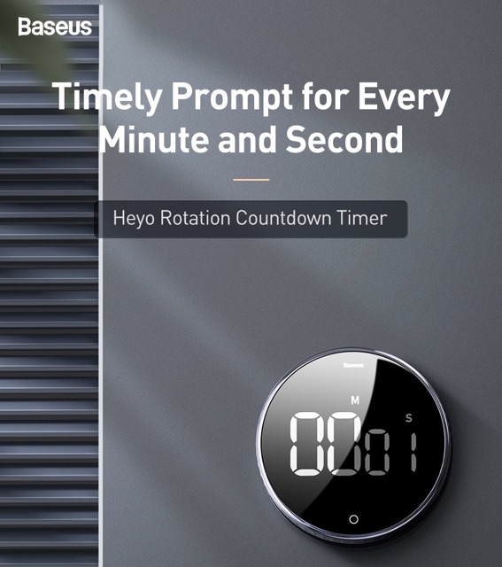 Đồng hộ Baseus hẹn giờ đếm ngược  Heyo Rotation LED Countdown Timer