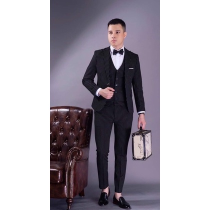 Bộ vest kèm áo ghile cao cấp