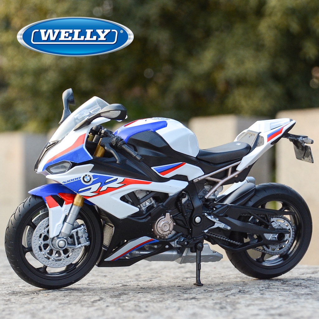 ✈✗❈Mô Hình Xe Tô Welly BMW 2021 S1000RR Màu Trắng Tỉ Lệ 1:12