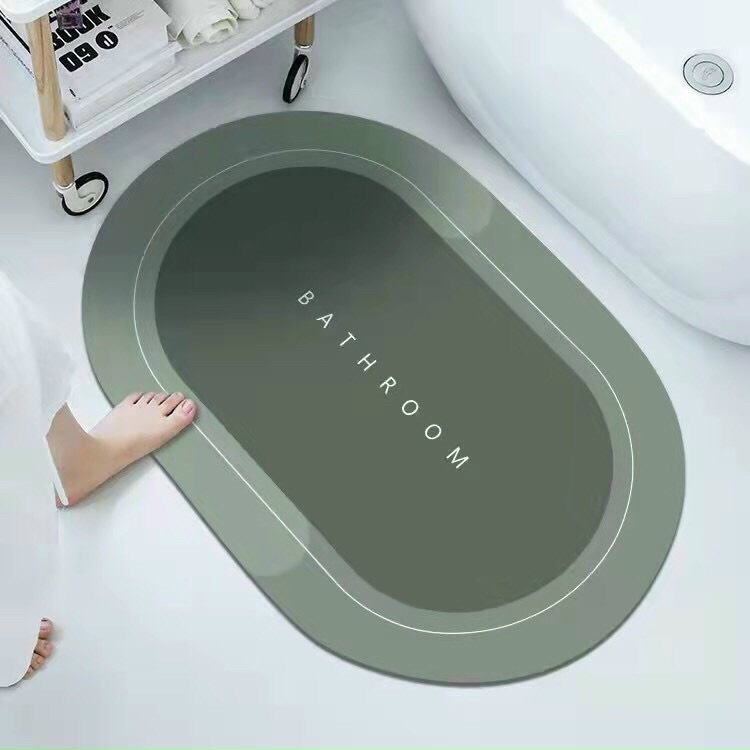 Thảm lau chân cao cấp silicon siêu thấm nước, chống trơn trượt - Giao Màu Ngẫu Nhiên