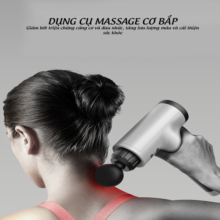 Máy Massage Cầm Tay Không Dây Bấm Huyệt 4 Đầu