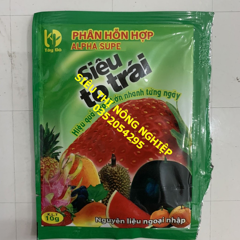 2  gói Siêu to trái - Dưỡng trái - giúp trái lớn nhanh - lớn đều và sáng đẹp