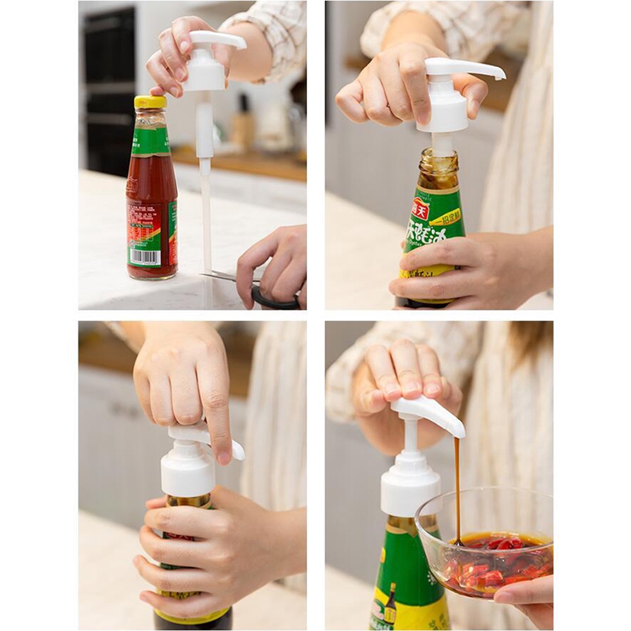 Đầu vòi nhấn xịt chân không gắn chai nước tương đa năng tiện lợi