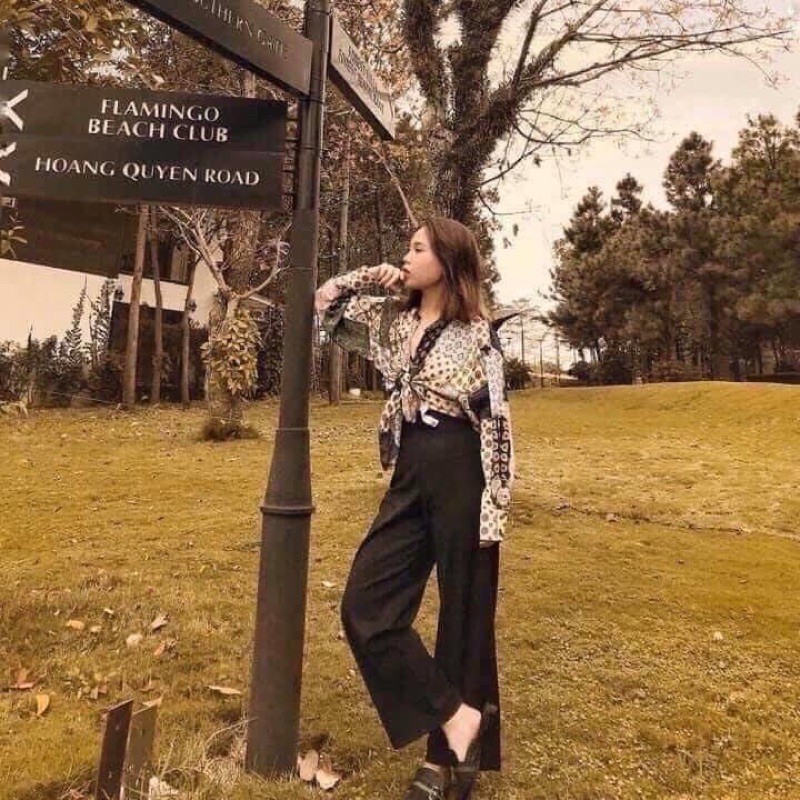 [Ảnh thật cận chất ] Quần ống rộng culottes xuông dài chiết eo | BigBuy360 - bigbuy360.vn